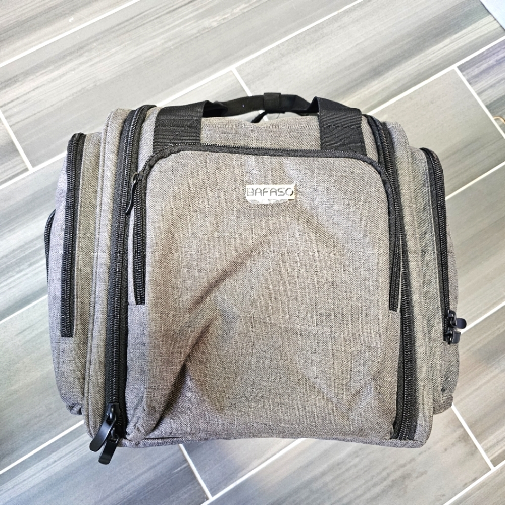 BAFASO Travel Makeup Bag with 4 Inner Removable Pouches, Gray